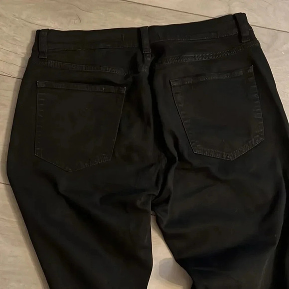 Boyfriend Dark Black Mid-rise Distressed Denim Jeans, Size 11 - Picture 6 of 9